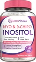 Recetas del médico Suplemento de Inositol, Myo-Inositol & D-Chiro Inositol Capsules 2050mg por ser, Ideal 40:1 Blend, Saldo hormonal para las mujeres, Función Ovárica " Apoyo a la fertilidad, 120 caps. Vegan