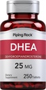 Piping Rock DHEA 25mg tención 250 Tablets ← Dehydroepiandrosterone Suplemento Silencio No GMO, Gluten Free