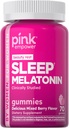 PINK Melatonin Gummies 10mg ← Max Potency ← Mixed Berry Flavor  Vegan, Non-GMO &amp; Gluten Free Supplement