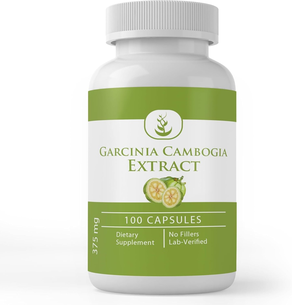PURE ORIGINAL INGREDIENTES Garcinia Cambogia, (100 cápsulas) Siempre puro, sin aditivos ni artillería, Lab Verified