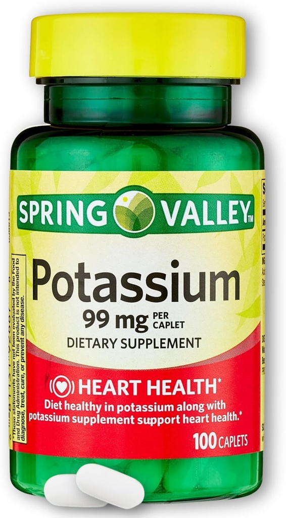 Potasio 99mg- 100 Caplets (Pack of 1)
