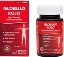 Globulo Rojo Iron Supplement - Dietary Supplement Pills with High Potency Iron & B Vitamins, 60 Tablets