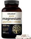 Complejo de Magnesio 400mg, 300 capsules ← Glycinate, Citrate peru Chelated " Purified peru Bone, Heart " Digestion Support ← Non-GMO