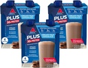Atkins Creamy Milk Chocolate PLUS Protein Shake, 30g Protein, 7g Fiber, 2g Net Carb, 1g Sugar, Keto Friendly, Low Carb, High Protein Drink, 12 Conde