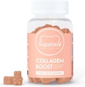 SugarbearPro Collagen Boosting Vegan Multivitamin Gummies, 100 mg de Aminoácidos, Vitamina C, Vitamina D, B-12 y Biotina, promueve el cabello, la uñas, la piel, el hueso &amp; salud conjunta 60 Conteo 2 Month Supply