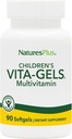 NaturesPlus Niños Vita-Gels Multivitamin, Natural Orange Flavor - 90 Softgels, Pack de 2 - Gluten Gratis - 180 Total Servings