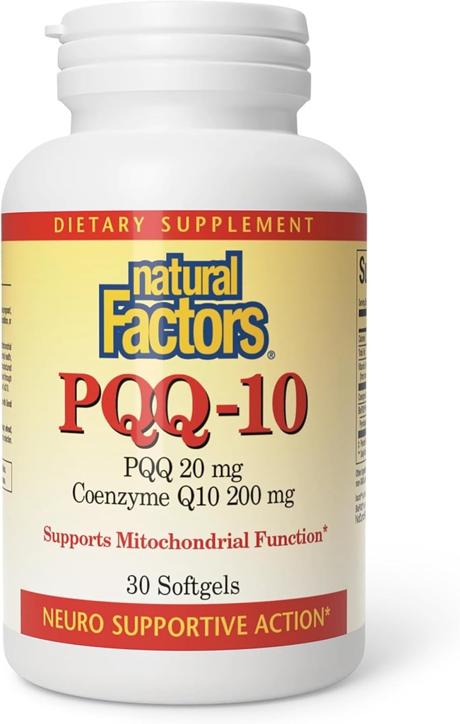Natural Factors, PQQ-10, Supports Energy and Healthy Aging, Dietary Supplement, 30 softgels (30 servings)
