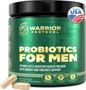 Probióticos para Hombres con Prebióticos - Hombres Suplemento Probiótico para Salud Digestiva, Salud Gut, Salud Inmune, Cuidado de Bloating y Prostata - Estante Establo Estable, Gluten &amp; Soy Libre 60 cápsulas.