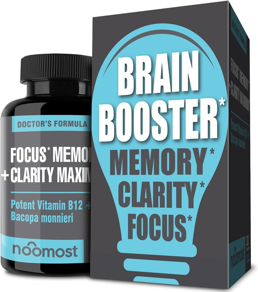 Suplemento cerebral para Focus, Memory, Clarity, Energy Work as Caffeine Brain Booster for Memory & Focus for Brain Fog, Brain Boost &amp; Brain Support (Pack 1)