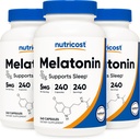 Nutricost Melatonin 5mg, 240 cápsulas (3 botellas)