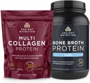 Antigua Nutrición Multi Collagen Proteína Polvo, Desarrollado, 100 Serviciones + Bono Broth Protein Polvo, Vainilla, 40 Servimientos