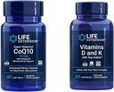 Super Ubiquinol CoQ10 con soporte mitocondrial mejorado " Vitaminas D y K con hielo marino, vitamina D3