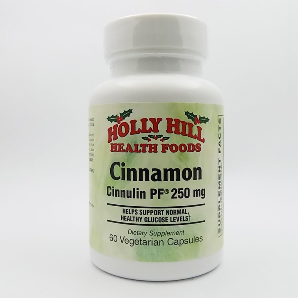 Holly Hill Health Foods, Cinnamon, Cinnulin PF 250 MG, 60 cápsulas vegetarianas