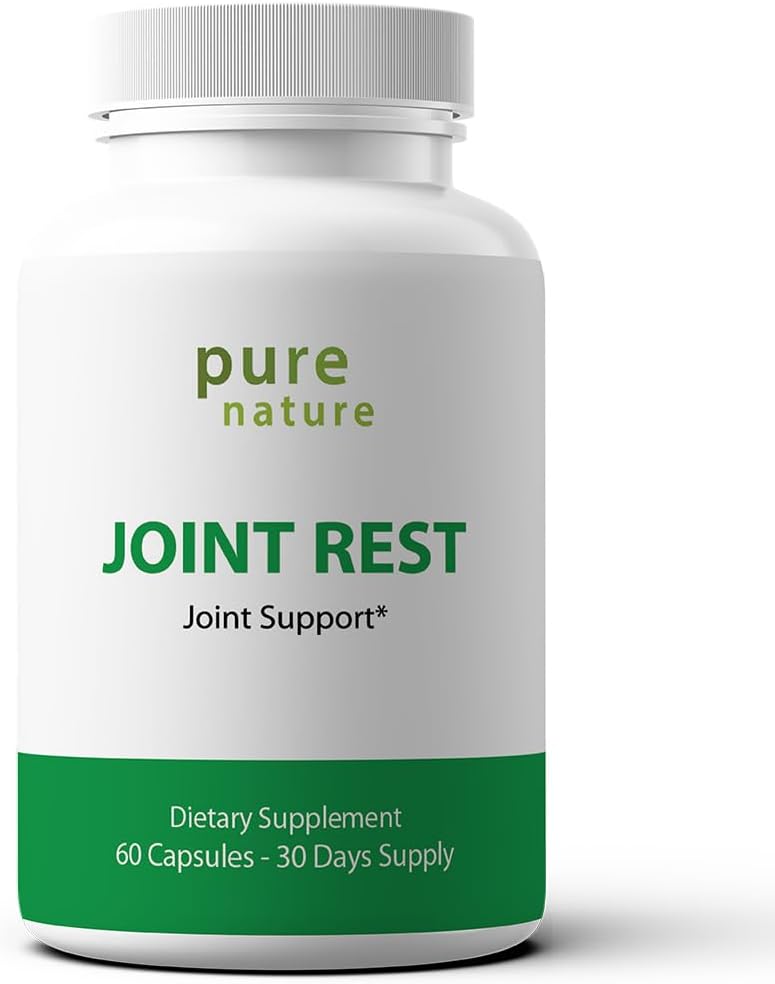 Descanso conjunto de pura naturaleza - Suplemento de apoyo conjunto con Glucosamina, Condroitina, Boswellia, MSM, Turmeric, Bromelain, – 60 cápsulas