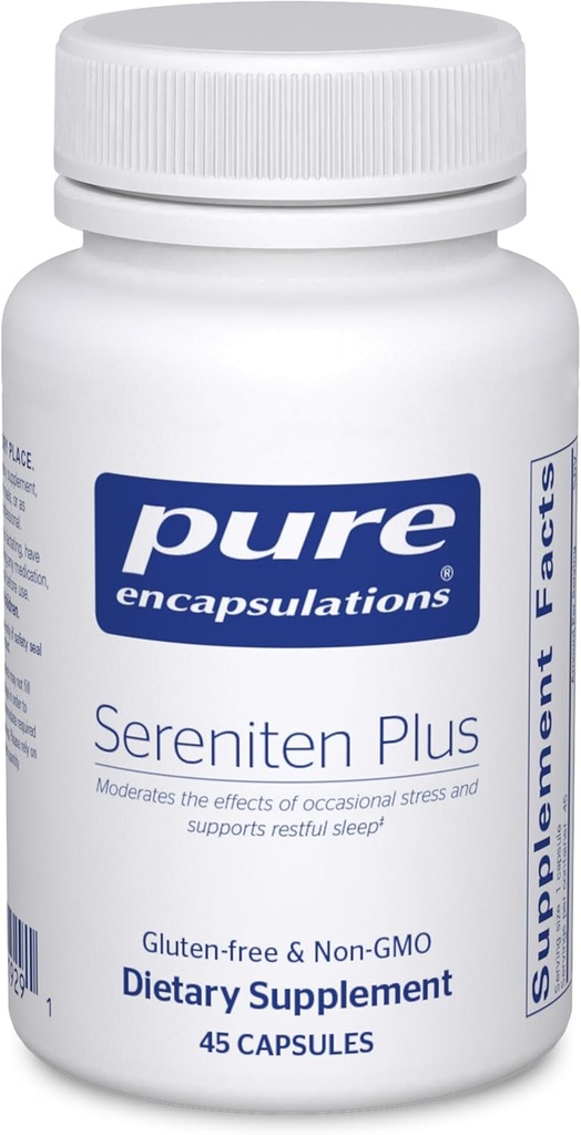 Pure Encapsulations Sereniten Plus  detained Support for Occasional Stress and Restful Sleep* ← 45 Capsules