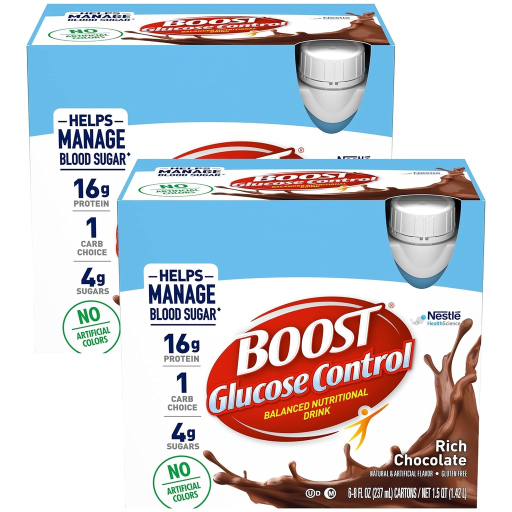 Boost Glucose Control Rich Chocolate Listo para beber, 8 oz., 12 Conde