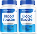 (2 Pack) Microbio Blood Booster, Microbio Blood Booster Pills, Micro Bio Brand Blood Booster, Micro Bio Blood Booster Advanced Formula, Microbio Brands BloodBooster, 60 cápsulas para 2 meses