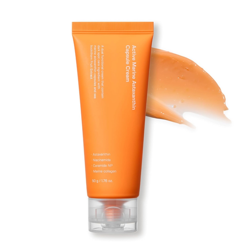 SUNGBOON EDITOR Active Marine Astaxanthin Capsule Cream 50ml  durable Facial Cream for Brightening  sometida Deep Hydration, Soothing, Moisturizer