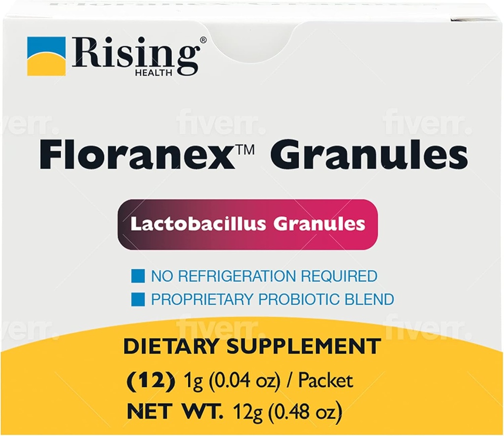 Salud Creciente - Floranex Granules - Lactobacillus Granules Probiotic Dietary Supplements - 12 Packets