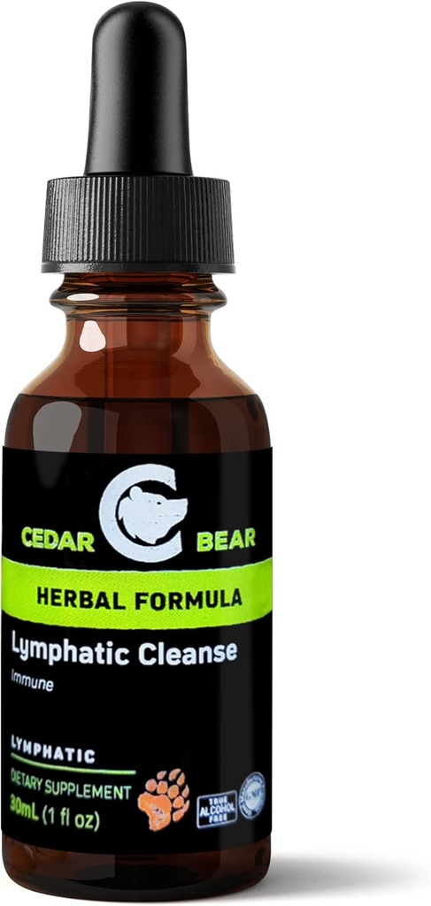 Oso de Cedro - Limphatic Cleanse Immune Support Supplement, Alcohol-Free Lymphatic Drainage Drops with Immune-Enhancing Natural Herbs, Liquid Herbal Supplements, 1 fl oz