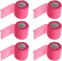 ESUPPORT 2 Inches X 5 Yards Self Adherent Cohesive Wrap Bandages Adhesive Wounds Strong Elastic First Aid Tape for Sport Wrist Ankle 6 Count