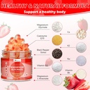 Magnesium Glycinate Gummies 600mg for Adult, Sugar Free Magnesium Potassium Supplement with Magnesium Malate, Vitamin D3, K2, B6, and CoQ10 for Calm, Sleep, Muscle Support - Strawberry, 90 Count