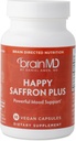 Dr Amen BrainMD Happy Saffron Plus - 90 Capsules, Pack de 2 - Con Saffron Flower Extract, Curcumin " Zinc - Vegan, Gluten Gratis - 60 Total Servings