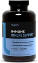 LEGION Immune- Immune Booster for Adults, Natural Immunity System Support w/Vitamin C (500mg), American Ginseng, Guduchi y suplemento de ajo.