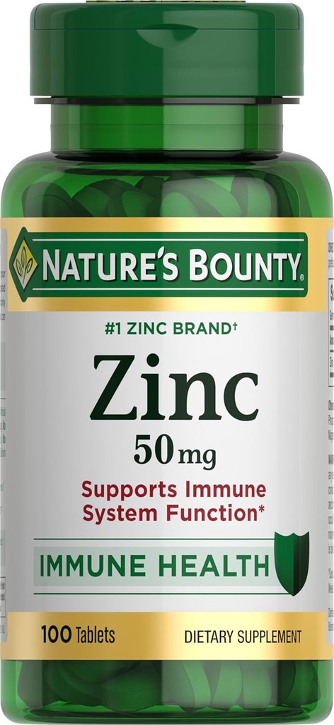 Rebote de la naturaleza Zinc 50mg Silencioso Sistema Inmunitario, Esquí, " Apoyo a la salud antioxidante  Contribuye a la formación de ADN ← Vegetarian, Non-GMO, Gluten Free ← 100 Caplets, 1 Servindo por día para la salud diaria