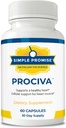 Prociva simple - Arjuna Bark Extract Heart Health Suplemento con ácido fólico, vitamina D &amp; Magnesio - Herbal Blood Pressure Support &amp; Healthy Heart Maintenance for Men &amp; Women - 60 cápsulas
