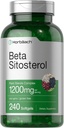 Horbäach Beta Sitosterol 1200mg  240 Softgel Capsules  Mega Strength ANTE Plant Sterols Complex ← Non-GMO, Gluten Free Supplement