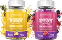 Magnesium Glycinate Gummies - Magnesium Gummies for Adults, for Sleep, Relaxation & Focus, Non - GMO, Gluten - Free, Mixed Berry and Pineapple Flavors, 120 Conde (60 de cada)