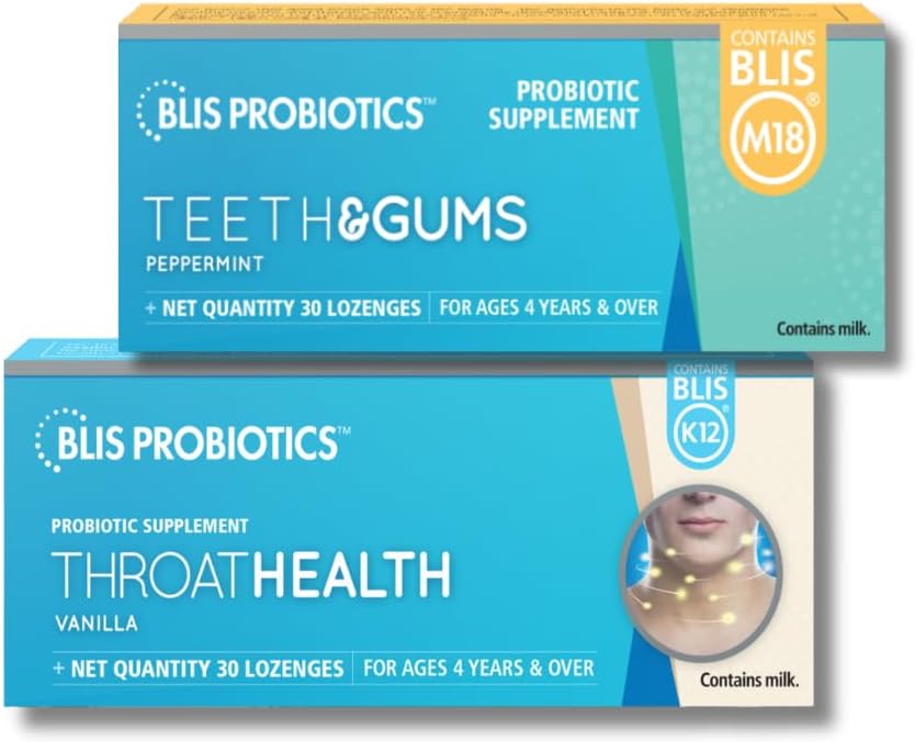 BLIS Probióticos ThroatHealth K12 + Teeth afectadosGums M18