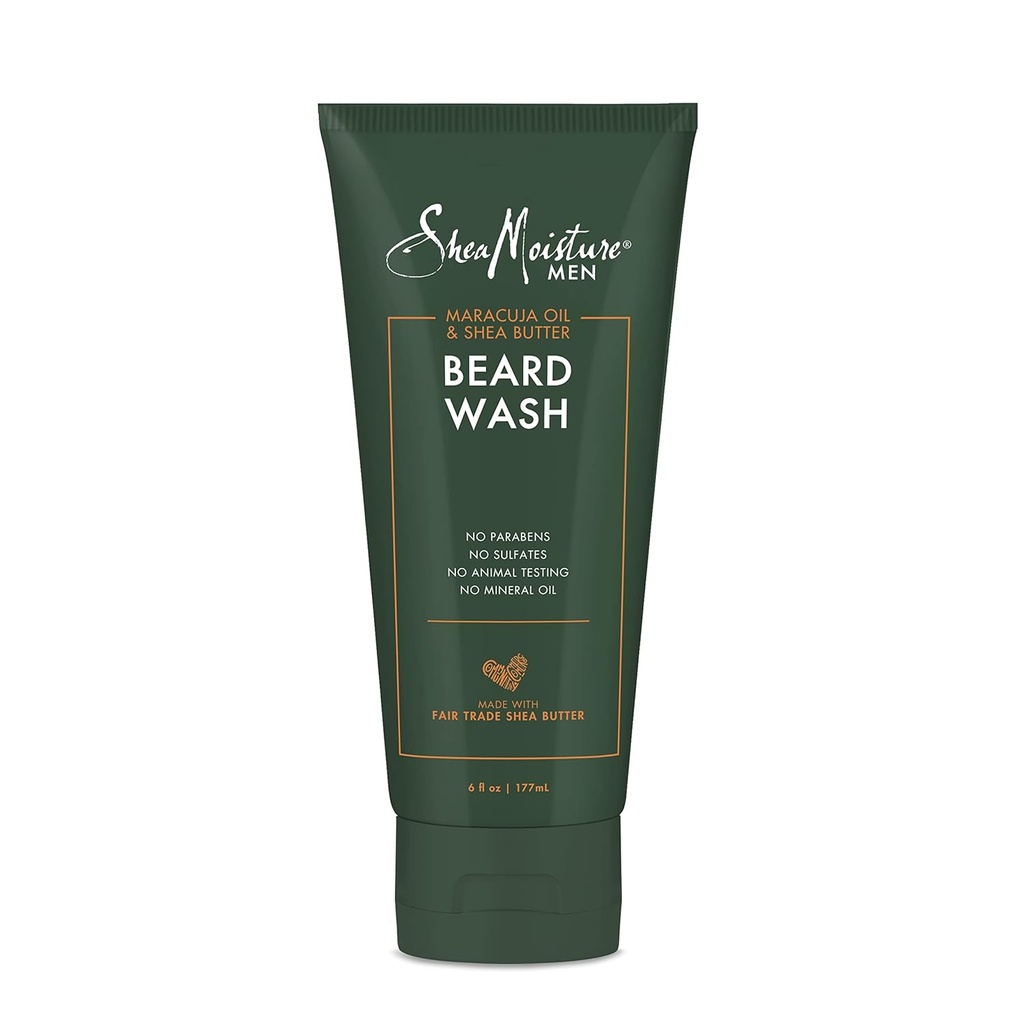 SheaMoisture Beard Wash for Full Beards - Maracuja Oil &amp; Shea Butter to Deep Clean and Refresh - 6 oz