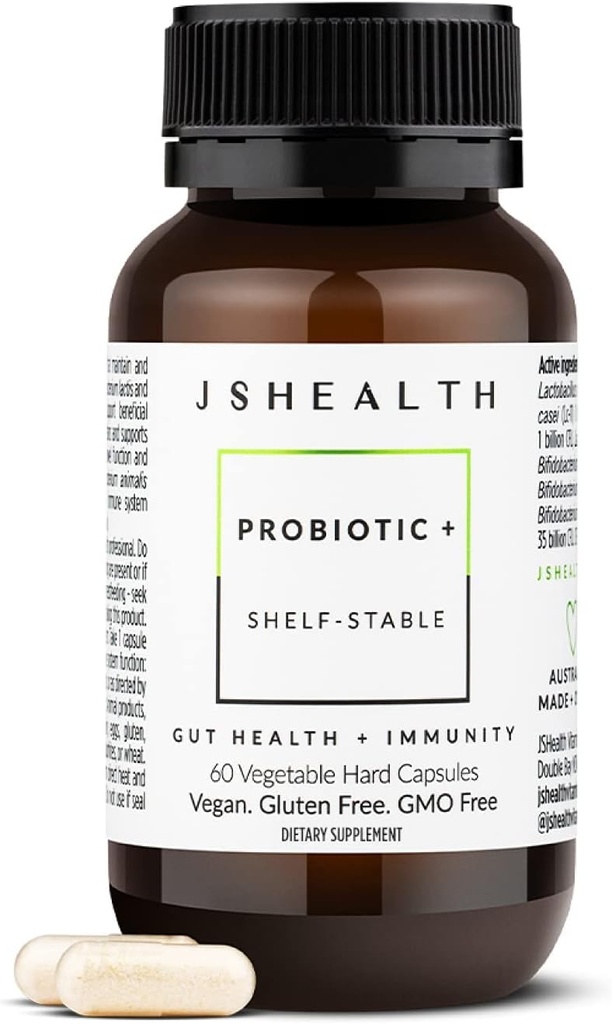 JSHealth Vitamins Gut Health and Immunity Fórmula ← Probióticos para Mujeres y Hombres Silenciosos Estante Suplemento Probiótico para Salud Digestiva y Apoyo Inmunitario (60)