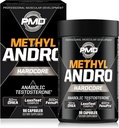 PMD Sports Methyl Andro con DHEA amplifica la testosterona para el crecimiento del músculo magro y la fuerza de aumento de peso y el rendimiento de entrenamiento-Suplemento diario (90 cápsulas vegetarianas)