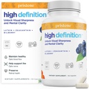 Alta definición Cerebro + Vitaminas Ojo para la memoria, Focus " Concentration, Lutein " Zeaxanthin (25mg/5mg) para proteger sus ojos de la luz azul " , Suplemento de mora para los ojos para apoyar BDNF
