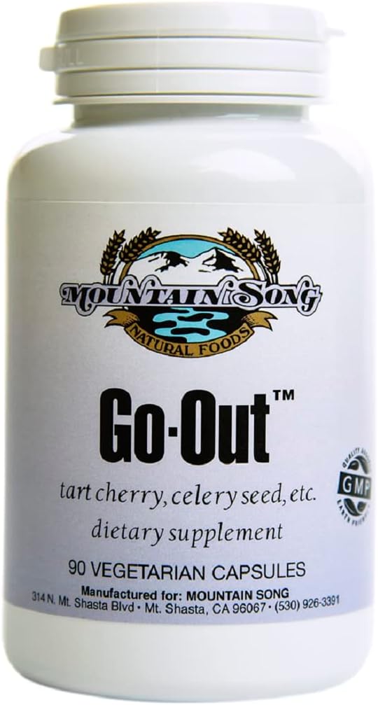 Go Out Relief Joint Formula and Uric Acid Support with Tart Cherry Concentrate, Black Cherry Extract 20:1, Celery Seed Extract and Turmeric Root. Helps You Get Out and About. Funciona!