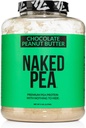 NAKED Pea - Chocolate Peanut Butter Protein from US &amp; Canadian Farms, Organic Cocoa, Organic Coconut Sugar - No GMO, No Soy y Gluten Gratis, Aid Growth and Recovery - 52 Servings