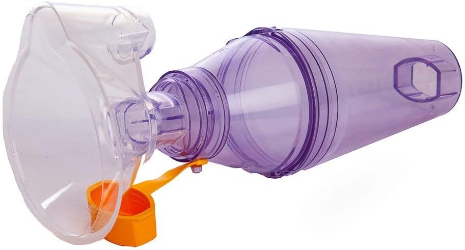 HealthAndYogaTM Spacer for Using Puffer - Adaptive Aid for Better and Deeper Puff Delivery Into Lungs - Coordinates Puff Inhalation with Natural Breath