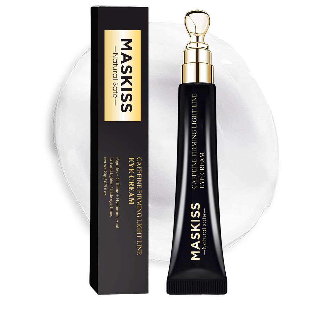 Bajo Crema Ocular para Arrugas, Crema Ocular de Renovación de la Esquí con Peptides + Caffeine para Círculos Oscuros y Puffiness, Anti Envejecimiento, Reducir Líneas Finas y Bajo Ojos, Fragancia Libre