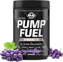 PMD Sports Pump Fuel Ultra Insanity - Premium Pre Workout Powder &amp; Muscle Pump, Greater Focus, Endurance & Recovery, Premium Creatine, Arginine & Beta Alanine - Wild Grape Gusher (30 Servings)