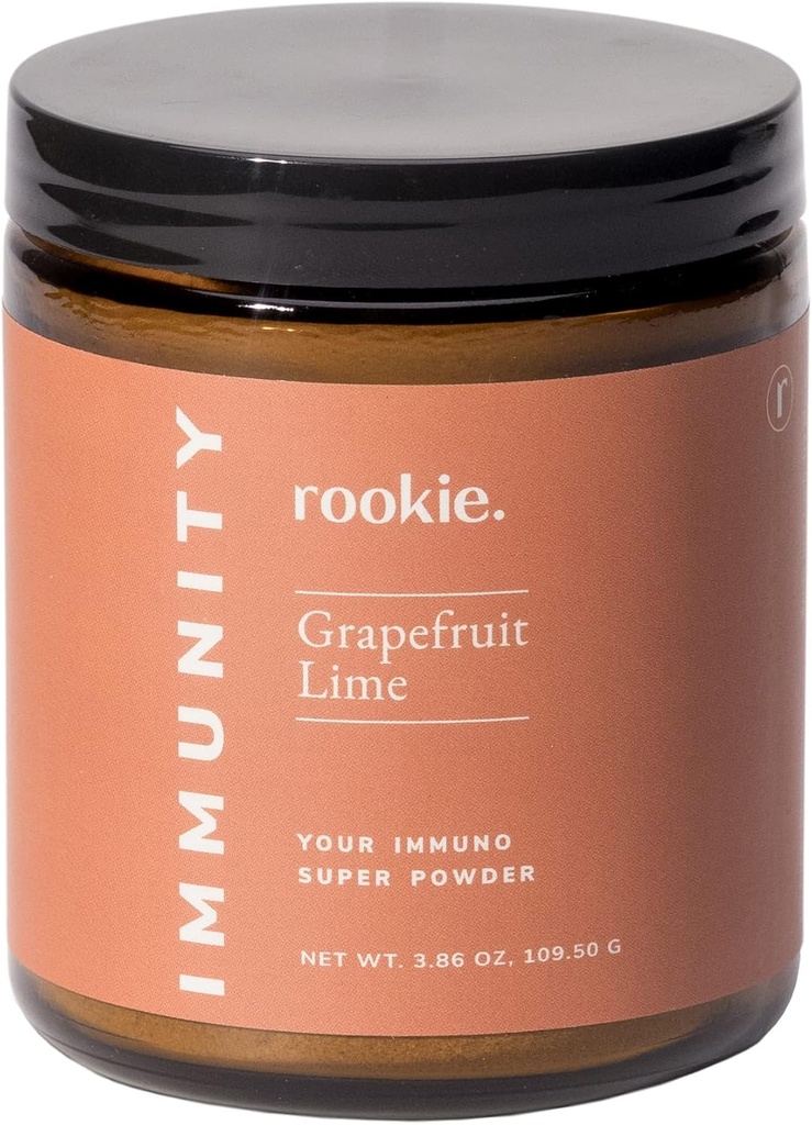 Enfermedad de la inmunidad Polvo preventivo de la quiebra por Rookie Wellness, Incluye Vitamina D, Elderberry, Ginger, Natural Wellness Remedy Vitaminas Suplemento, Grapefruit y Lime Flavor (30 Servir Jar)