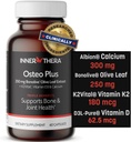 Osteo Plus 4-in-1 Comprehensive Supplement - Calcium with Vitamin D3, K2 and Bonolive - Supports Healthy Aging - Gluten-Free, Non-GMO, Vegan (60 Count)