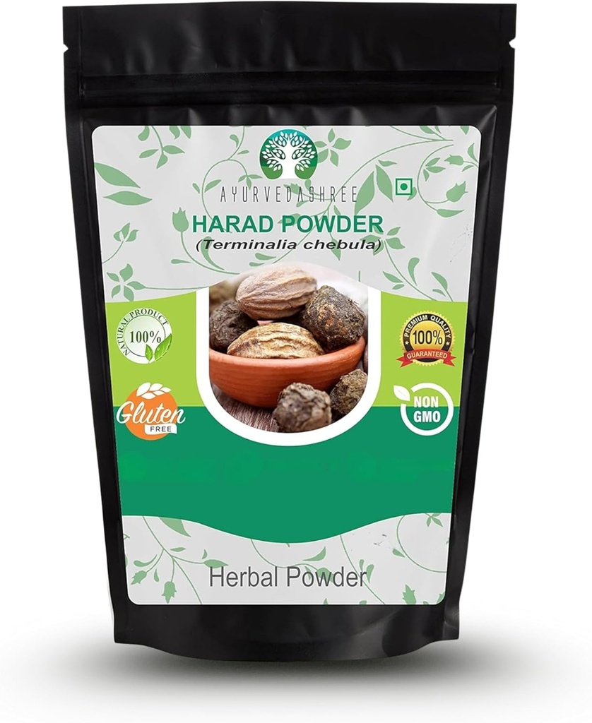 Haritaki Powder 200 Gm I Terminalia Chebula Powder I an Ayurvedic Herb for Detoxification &quot Rejuvenation for Vata I Vata Kapha and Pitta BalancerI Non GMO I Gluten Free I GMP Cerfitied