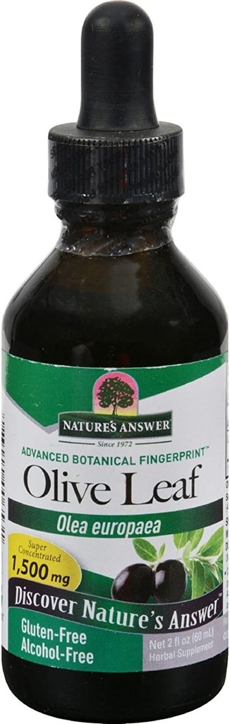 Respuesta de la naturaleza Hoja de oliva de oleopeina, promueve la buena salud general y bienestar* libre de alcohol, libre de gluten " Kosher (2 Fl Oz (Pack of 2))