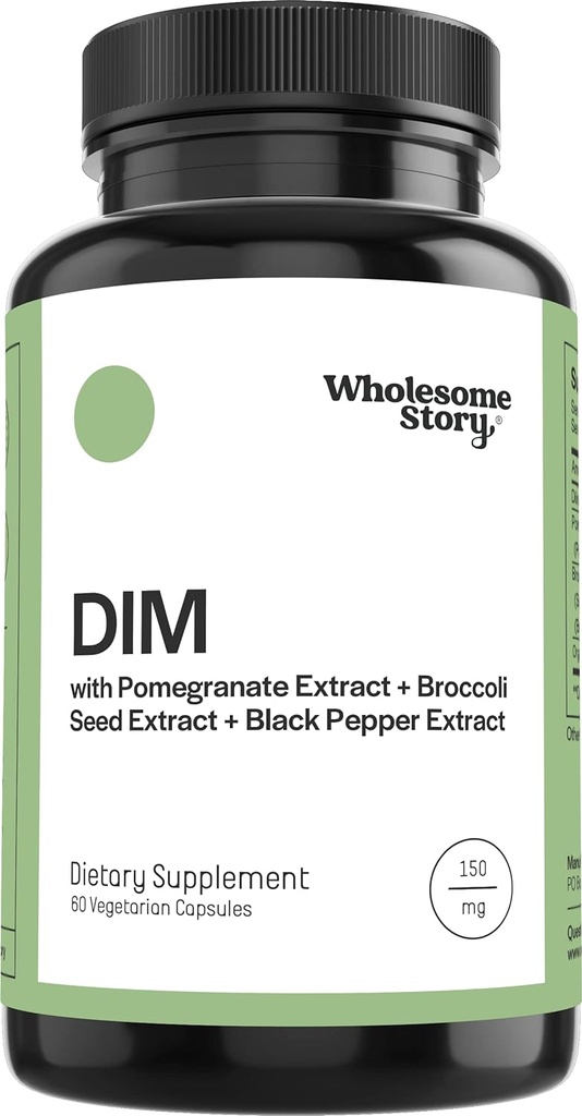 Suplemento de DIM Mujeres TENIDA DIM SGS ANTE Pomegranate, Broccoli y Black Pepper Blend TEN Estrogen &amp; Hormone Balance for Women TEN Cell and Tissue Health TEN 60-Day Supply ANTE Clean Label Project Certified
