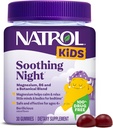 Natrol Kids Soothing Night Magnesium Citrate Gummies, ayuda a calmar las pequeñas mentes &amp; cuerpos para la hora de dormir para aquellos bajos en magnesio, además de vitamina B6 soporta la función cerebral, 30 gomitas benéficas