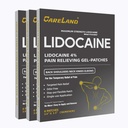 CARELAND Lidocaine Gel Patch, 18 Conde Maximum Strength Pain Patches for Muscle Relief in Neck Knee Back and Shoulders Unscented Numbing Patch for Soothing Nerves, Joints