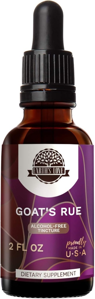 Amor de la Tierra - Goat's Rue Extracto Herbal Libre de Alcohol Tintura, Rue de Goat Superconcentrada (Galega officinalis) Herb seco (2 Fl Oz)